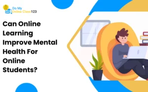 Mental health tips for online students illustration