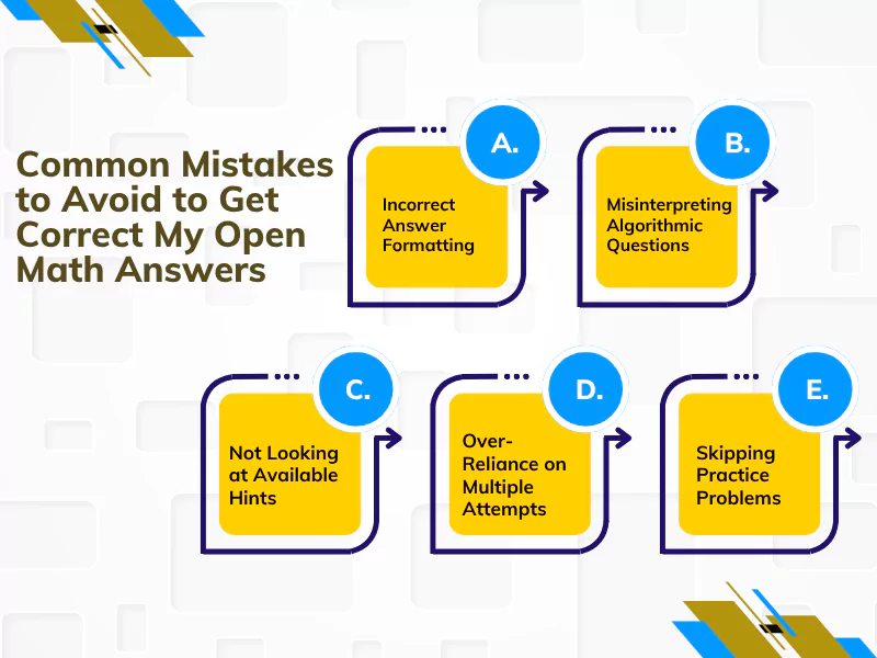Common mistakes students make while finding accurate MyOpenMath answers and solutions.