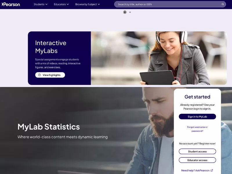 What is Pearson MyStatLab?